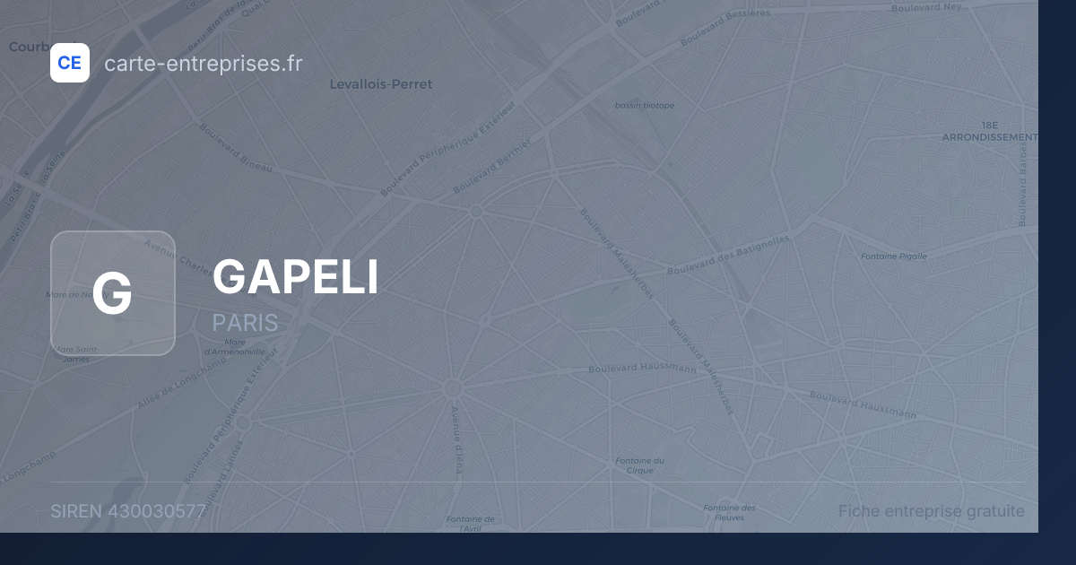 GAPELI — 430030577 — fiche entreprise