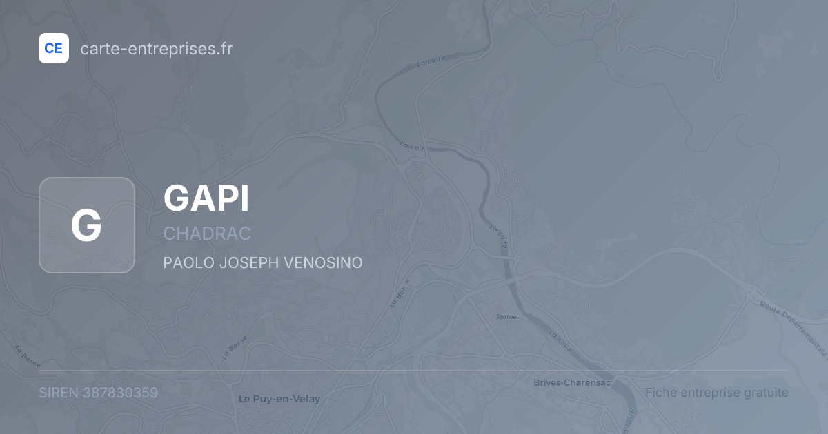GAPI — 387830359 — fiche entreprise