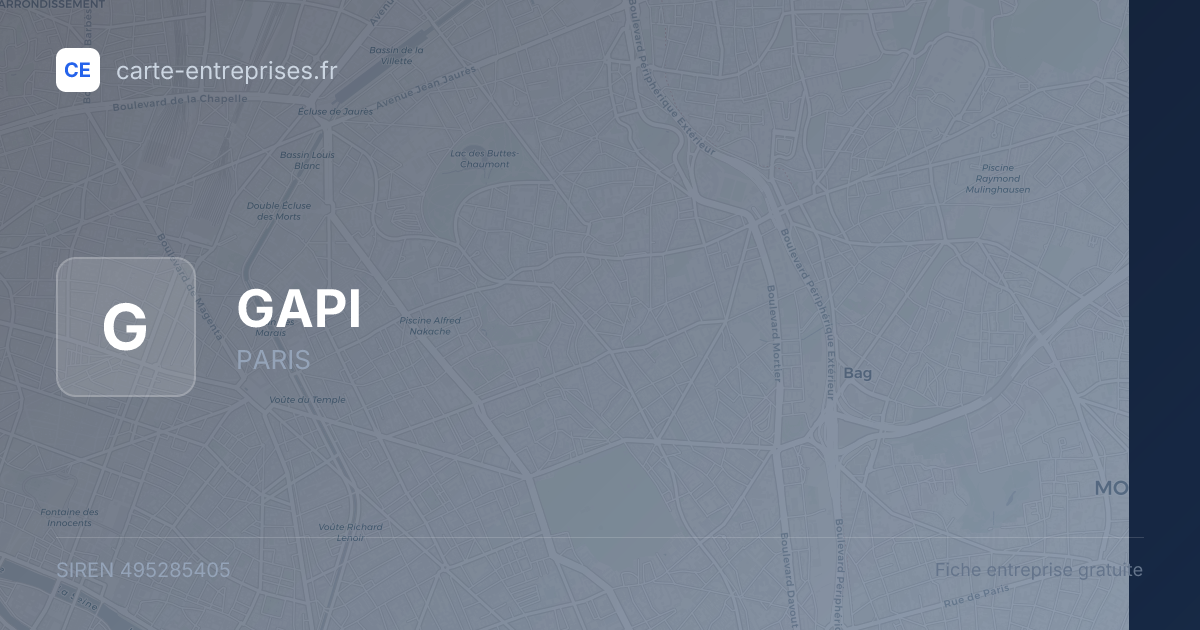 GAPI — 495285405 — fiche entreprise