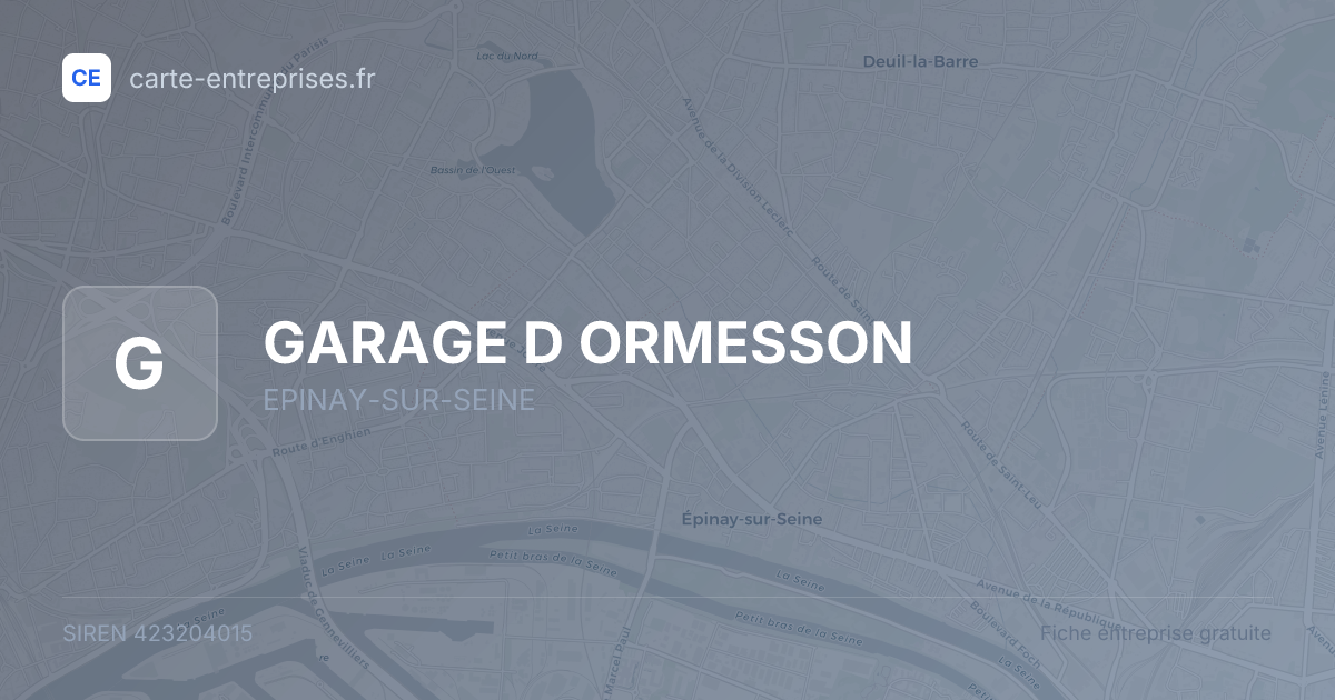 GARAGE D ORMESSON — 423204015 — fiche entreprise