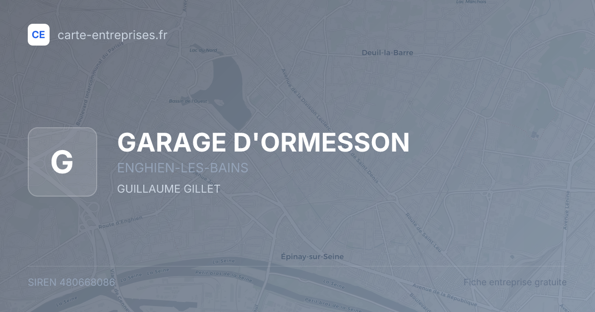 GARAGE D'ORMESSON — 480668086 — fiche entreprise