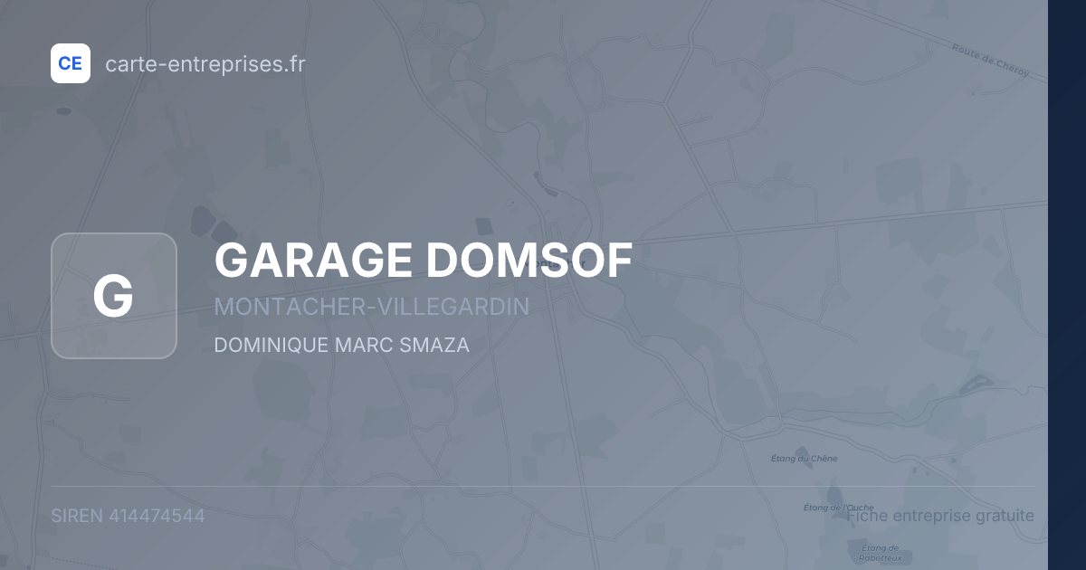 GARAGE DOMSOF — 414474544 — fiche entreprise