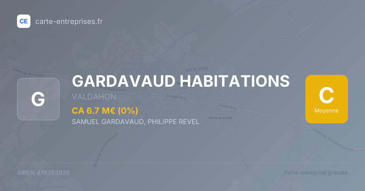 GARDAVAUD HABITATIONS — 478253925 — fiche entreprise