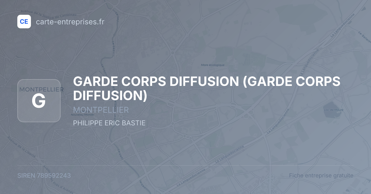 GARDE CORPS DIFFUSION — 789592243 — fiche entreprise