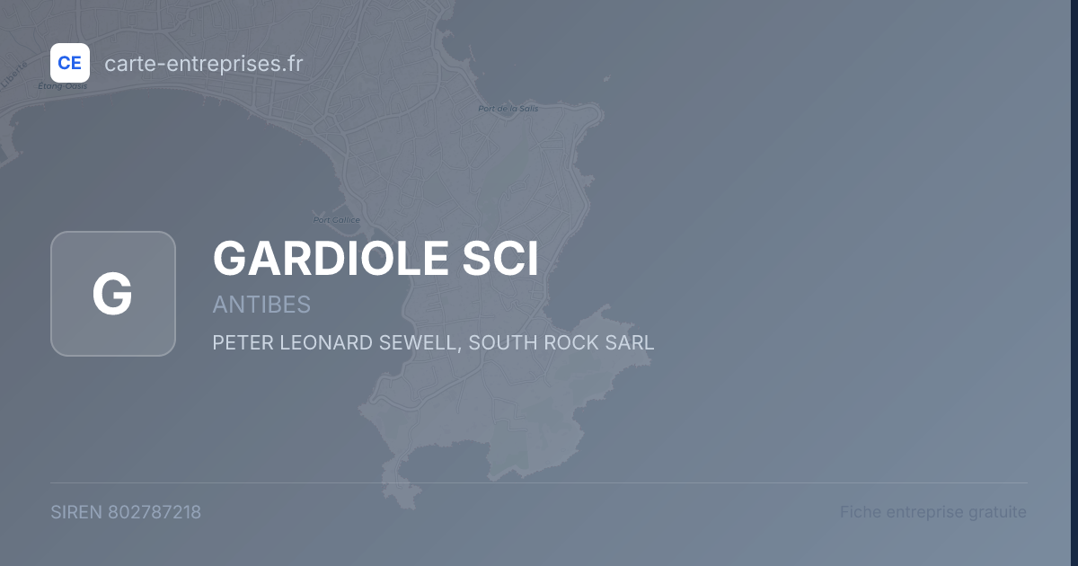 GARDIOLE SCI — 802787218 — fiche entreprise