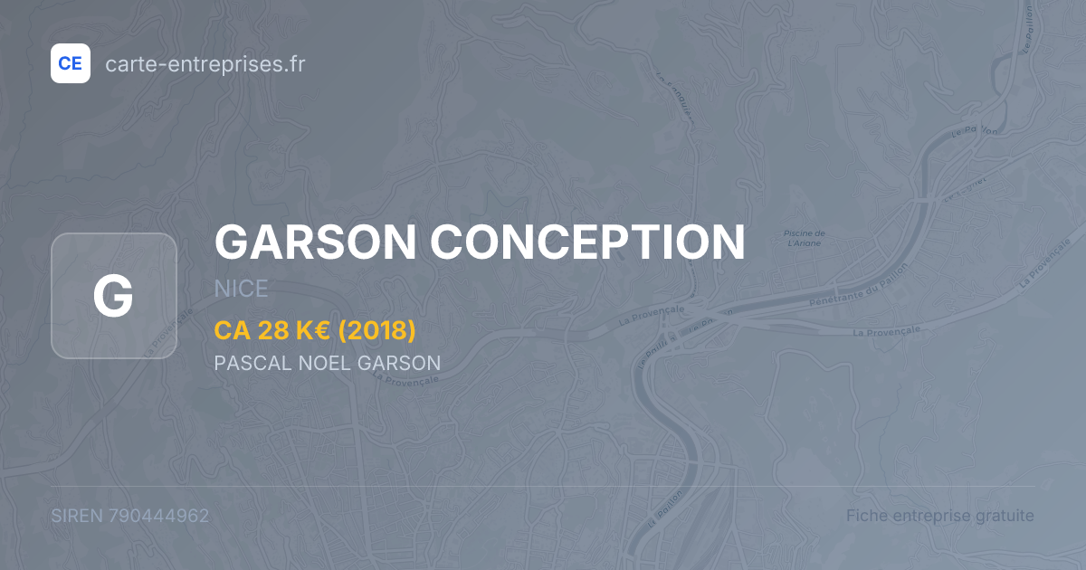 GARSON CONCEPTION — 790444962 — fiche entreprise