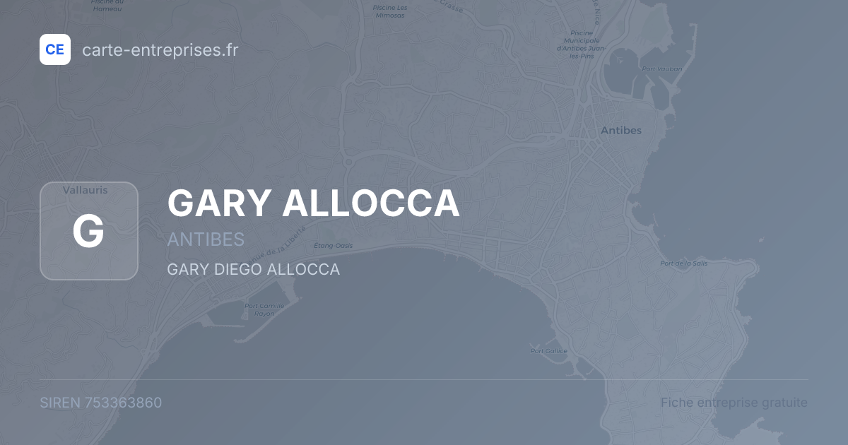 GARY ALLOCCA — 753363860 — fiche entreprise