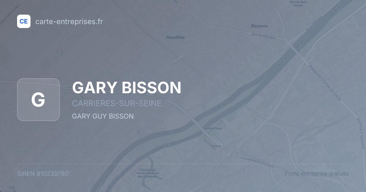 GARY BISSON — 810239780 — fiche entreprise