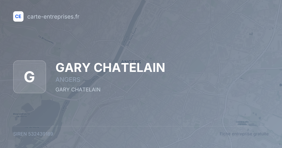 GARY CHATELAIN — 532439189 — fiche entreprise