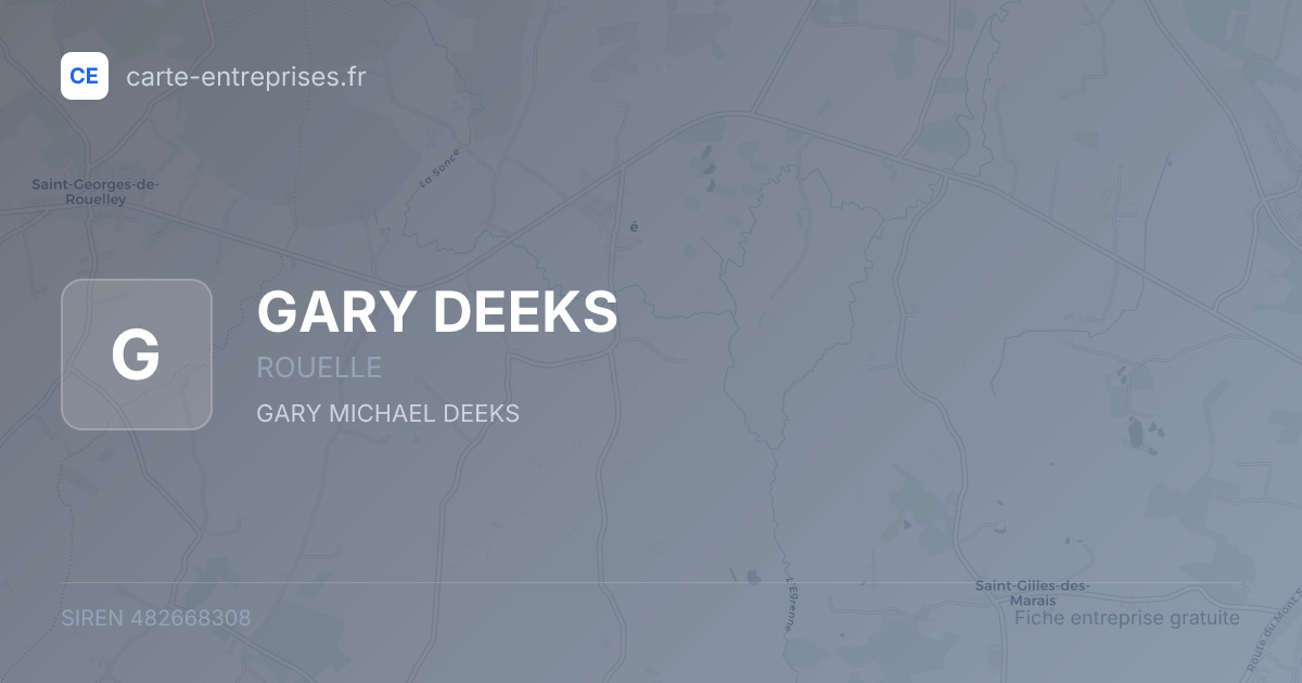 GARY DEEKS — 482668308 — fiche entreprise