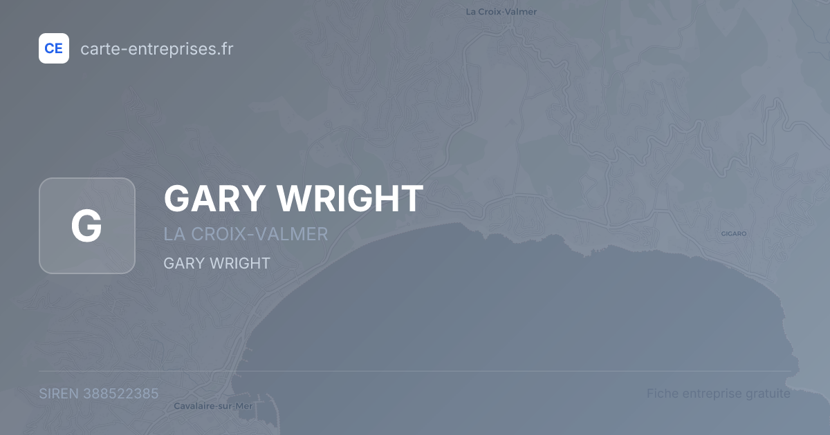 GARY WRIGHT — 388522385 — fiche entreprise