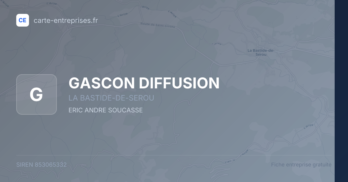 GASCON DIFFUSION — 853065332 — fiche entreprise