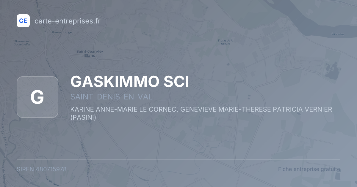 GASKIMMO SCI — 480715978 — fiche entreprise
