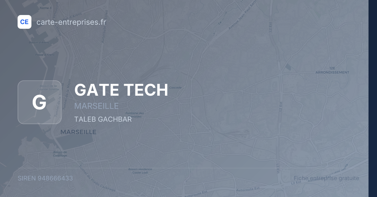 GATE TECH — 948666433 — fiche entreprise