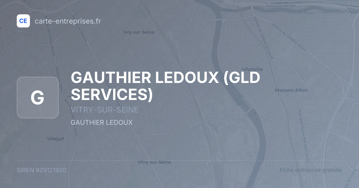 GAUTHIER LEDOUX (GLD SERVICES) — 829121920 — fiche entreprise