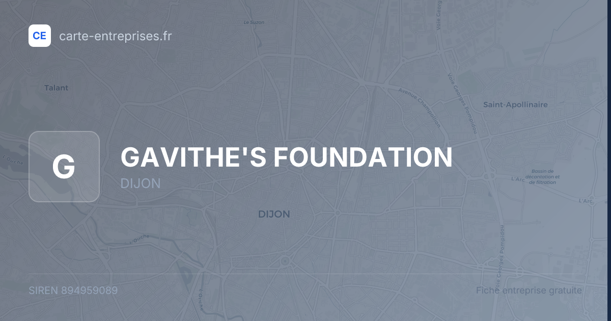 GAVITHE'S FOUNDATION — 894959089 — fiche entreprise