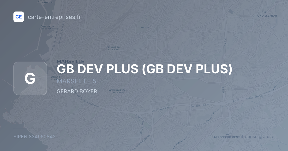 GB DEV PLUS — 834950842 — fiche entreprise
