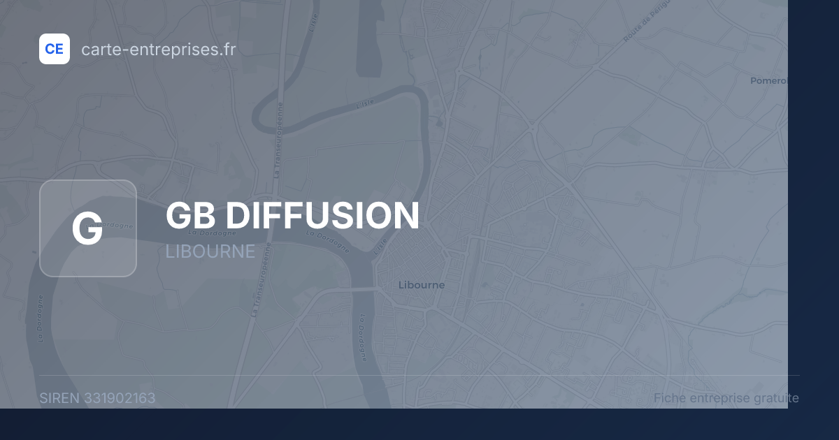 GB DIFFUSION — 331902163 — fiche entreprise