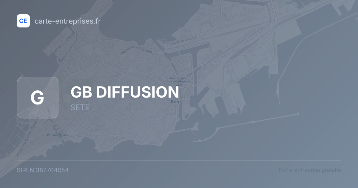 GB DIFFUSION — 382704054 — fiche entreprise