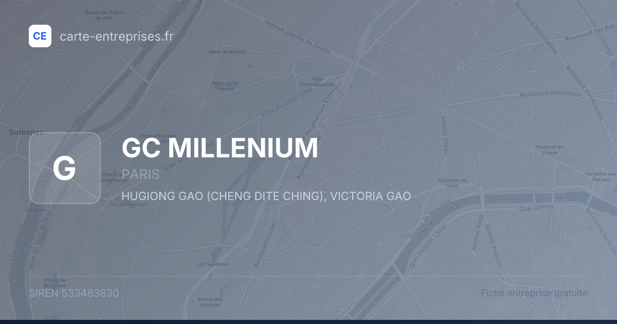 GC MILLENIUM — 533483830 — fiche entreprise