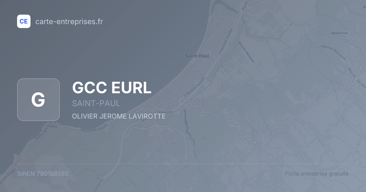 GCC EURL — 790188585 — fiche entreprise