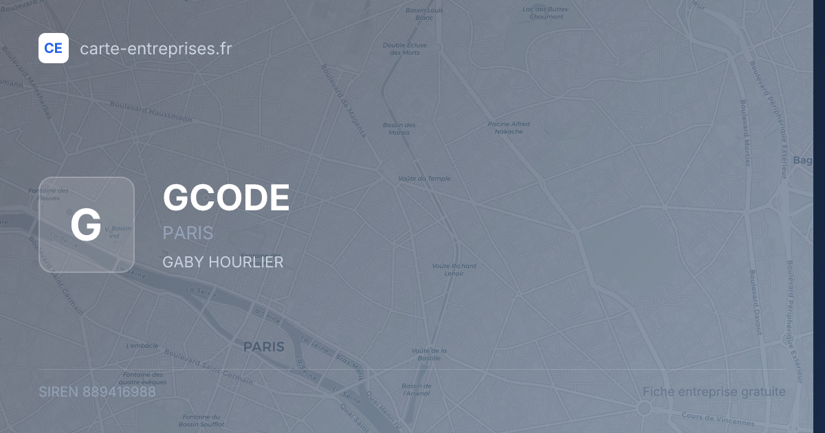 GCODE — 889416988 — fiche entreprise