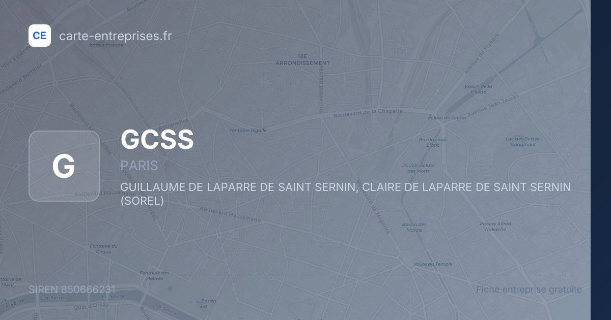 GCSS — 850666231 — fiche entreprise