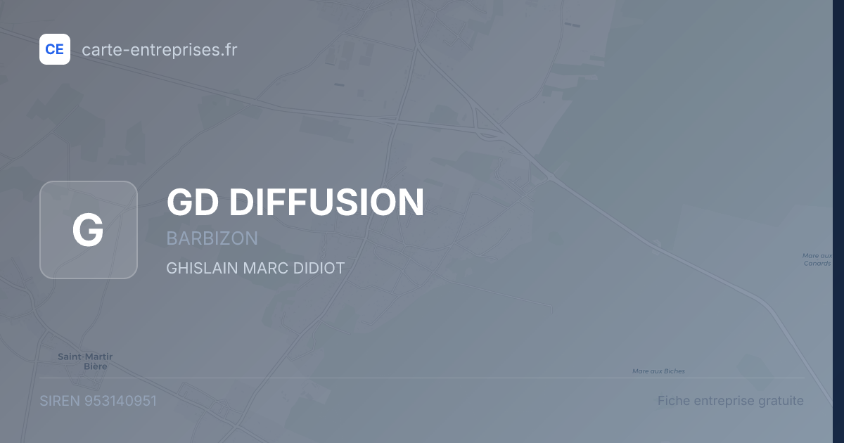 GD DIFFUSION — 953140951 — fiche entreprise