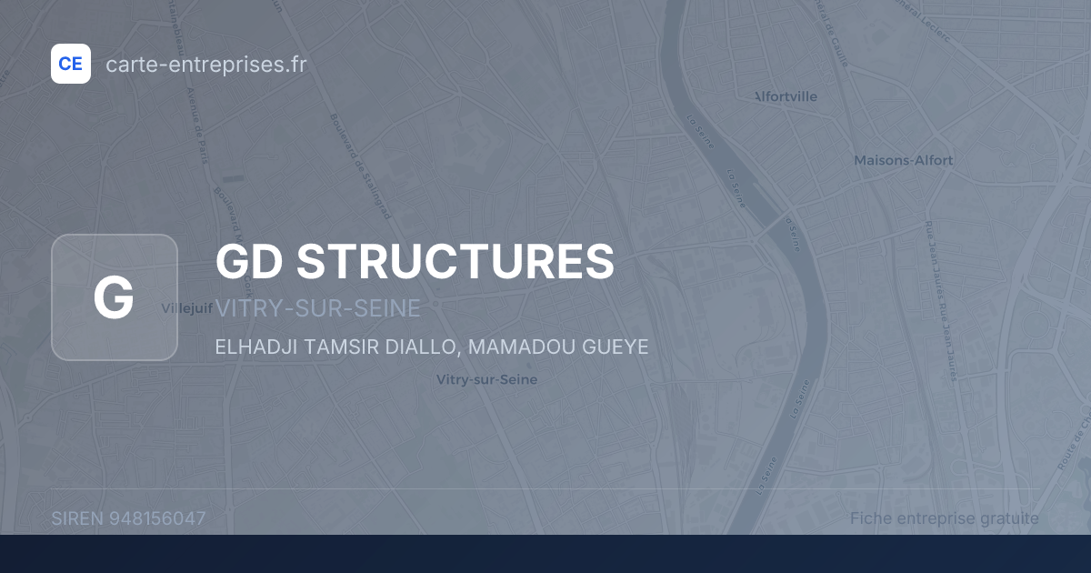 GD STRUCTURES — 948156047 — fiche entreprise