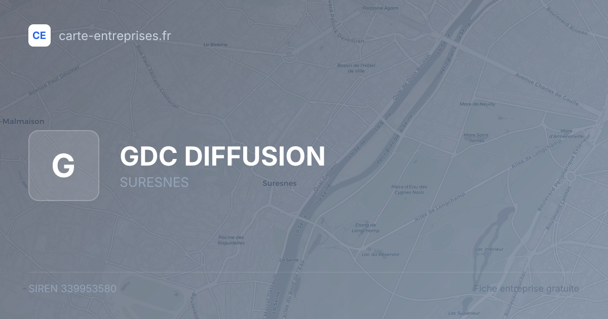 GDC DIFFUSION — 339953580 — fiche entreprise