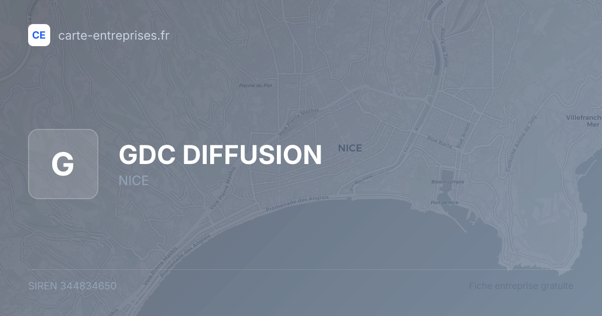 GDC DIFFUSION — 344834650 — fiche entreprise