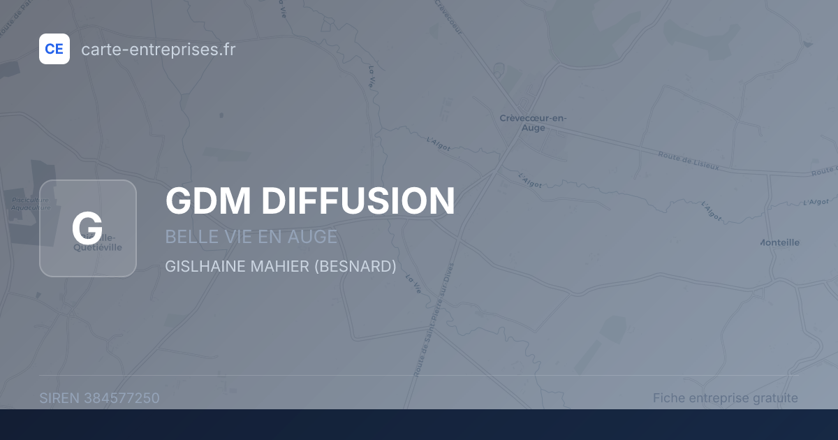 GDM DIFFUSION — 384577250 — fiche entreprise