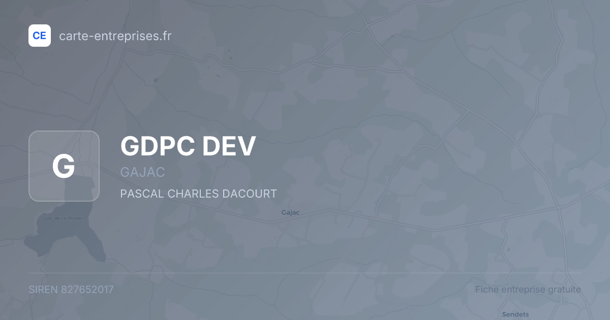 GDPC DEV — 827652017 — fiche entreprise