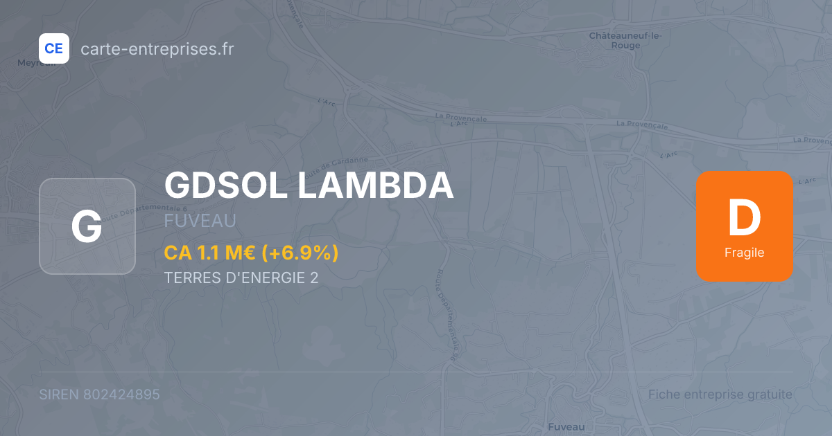 GDSOL LAMBDA — 802424895 — fiche entreprise