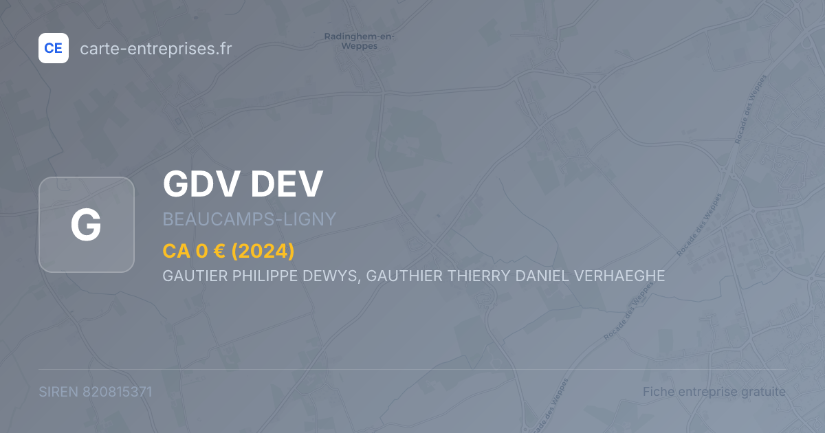 GDV DEV — 820815371 — fiche entreprise