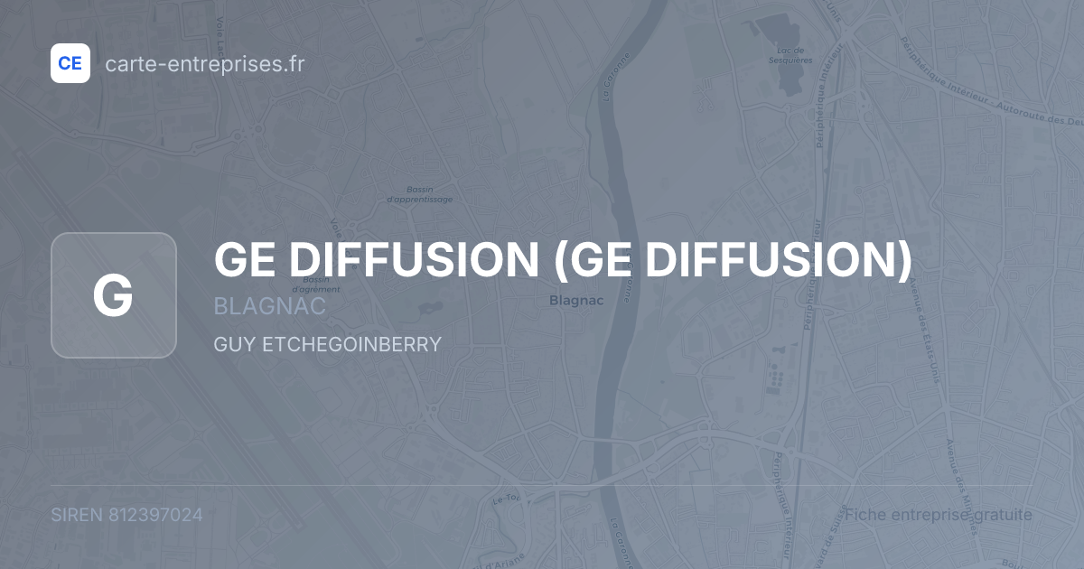 GE DIFFUSION — 812397024 — fiche entreprise