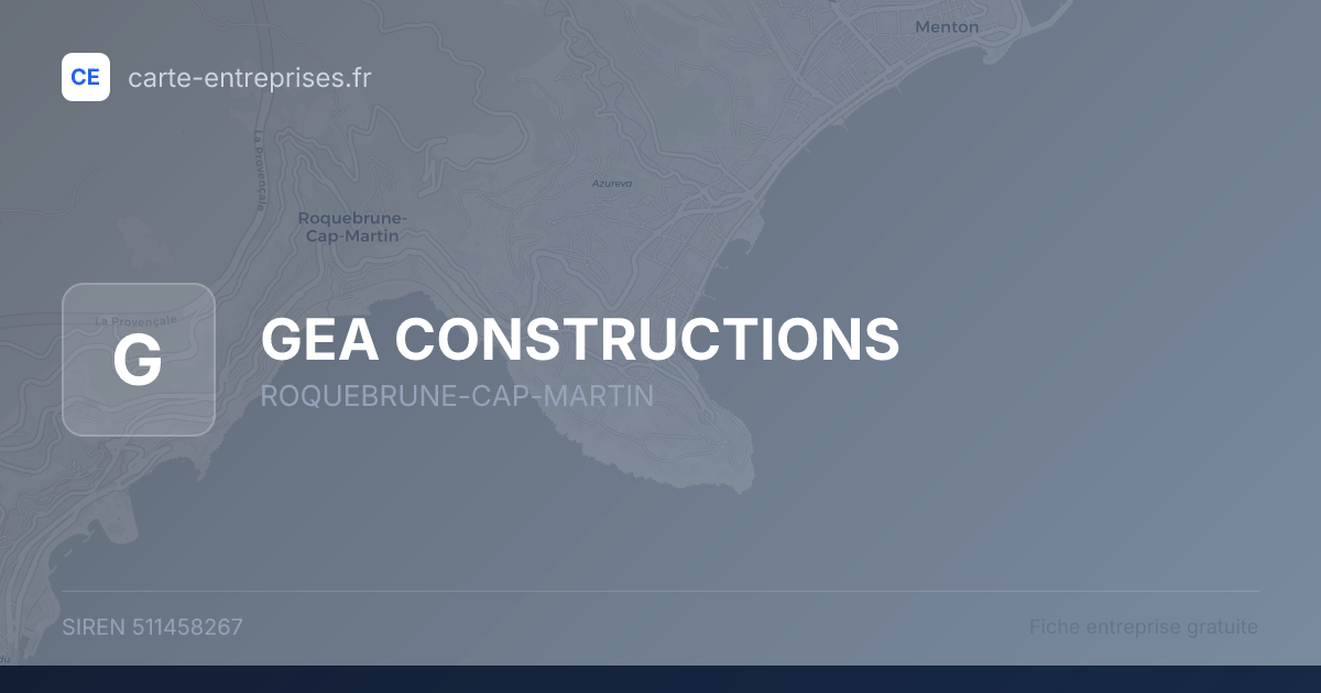 GEA CONSTRUCTIONS — 511458267 — fiche entreprise