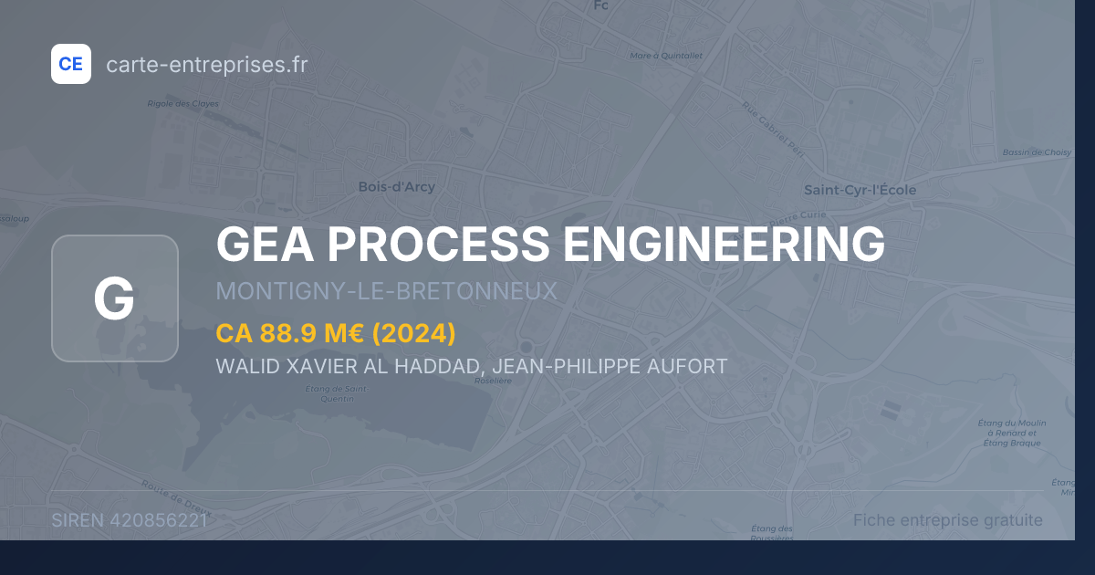 GEA PROCESS ENGINEERING — 420856221 — fiche entreprise