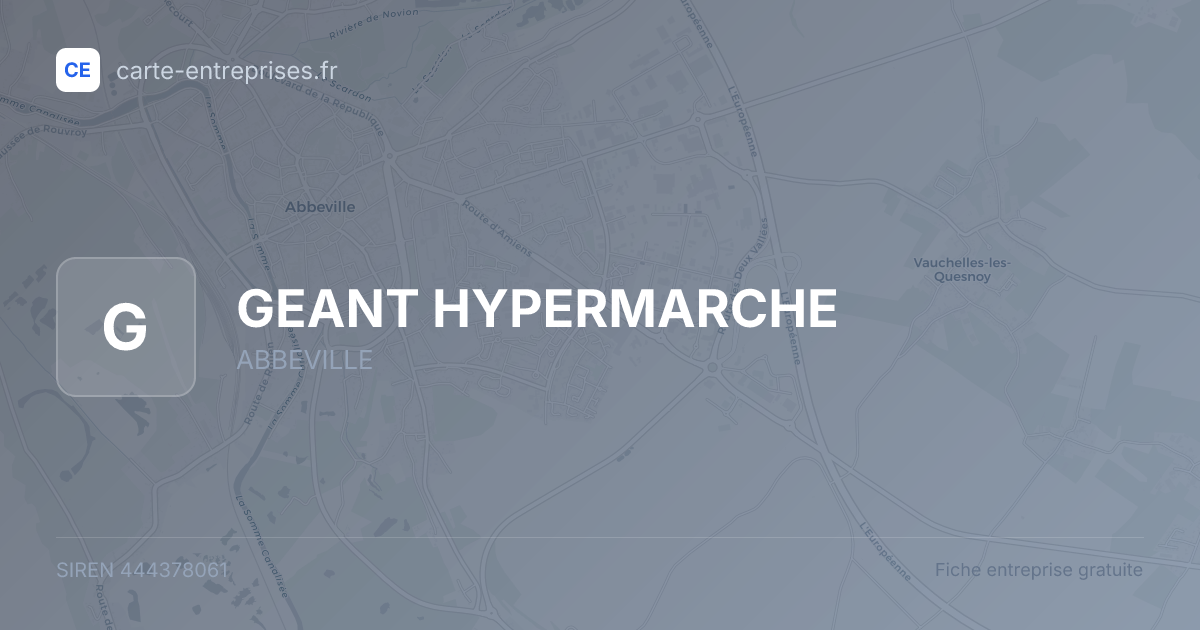 GEANT HYPERMARCHE — 444378061 — fiche entreprise