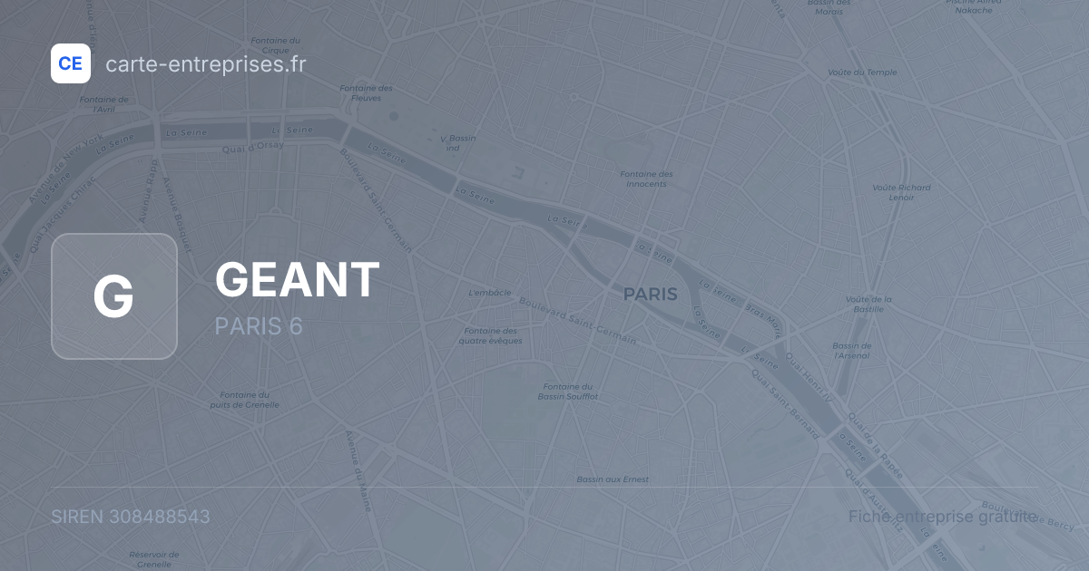 GEANT — 308488543 — fiche entreprise