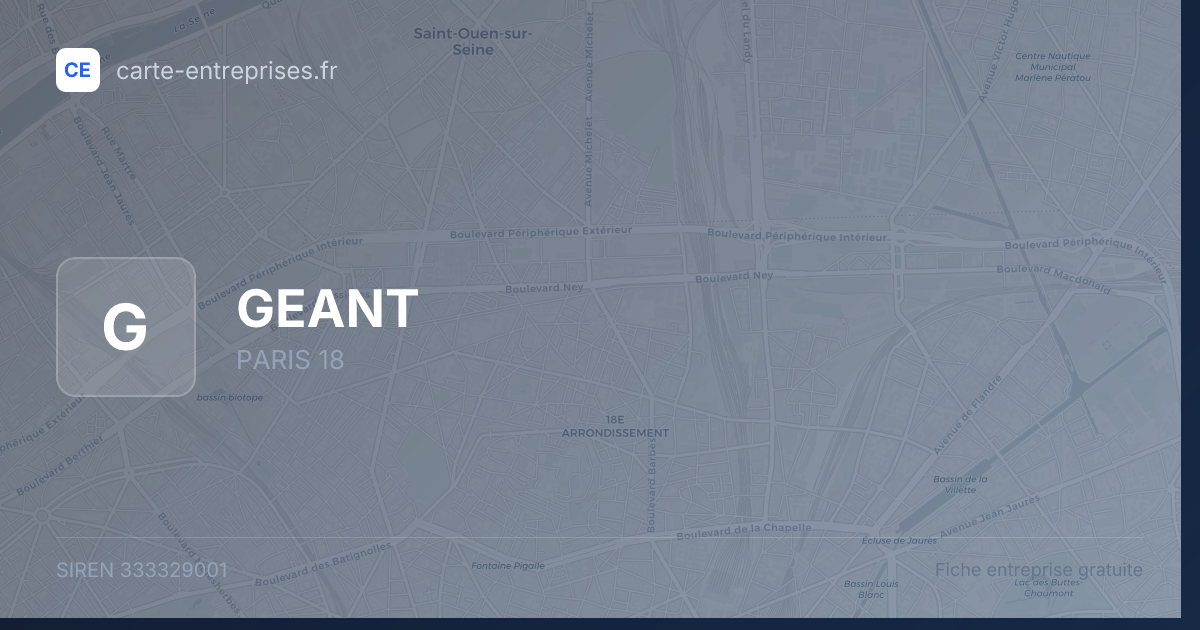 GEANT — 333329001 — fiche entreprise