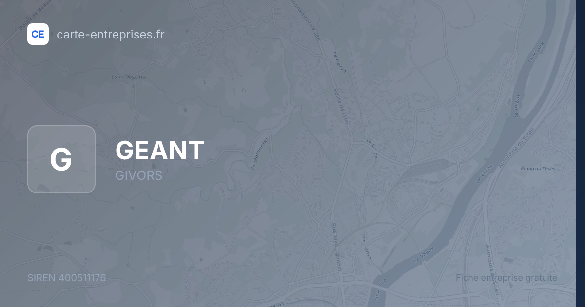 GEANT — 400511176 — fiche entreprise