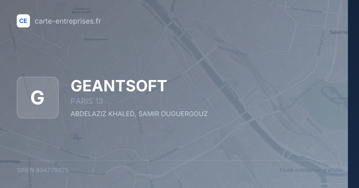 GEANTSOFT — 834778425 — fiche entreprise