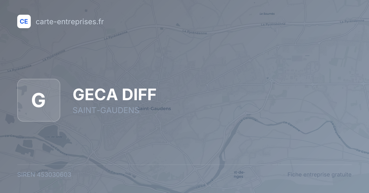 GECA DIFF — 453030603 — fiche entreprise