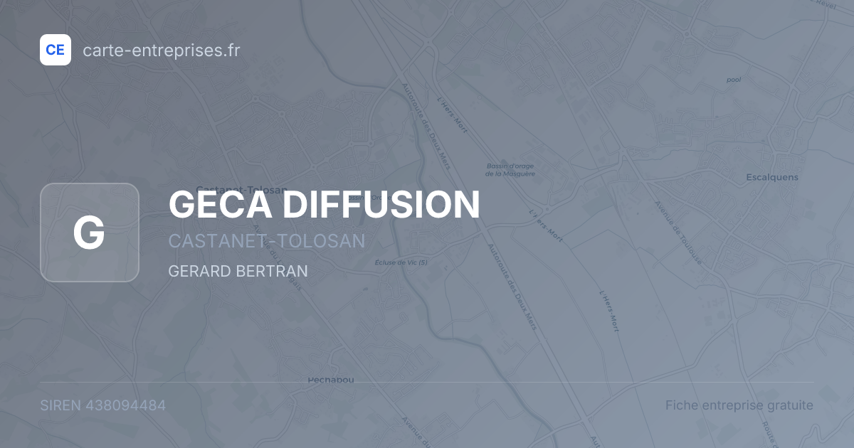 GECA DIFFUSION — 438094484 — fiche entreprise