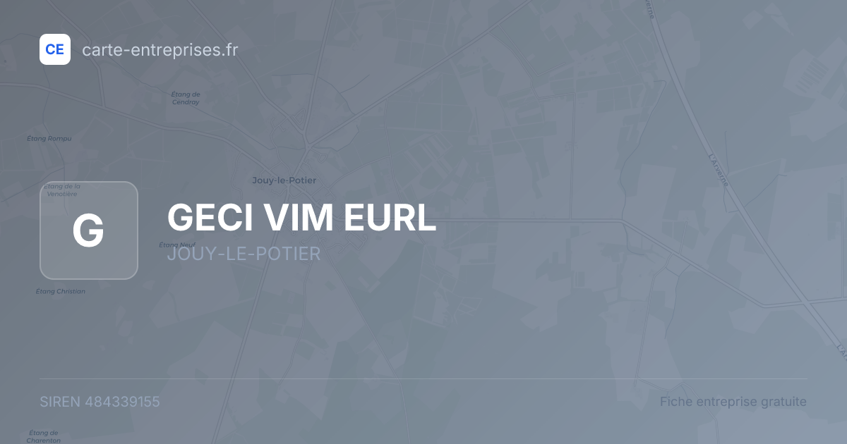 GECI VIM EURL — 484339155 — fiche entreprise