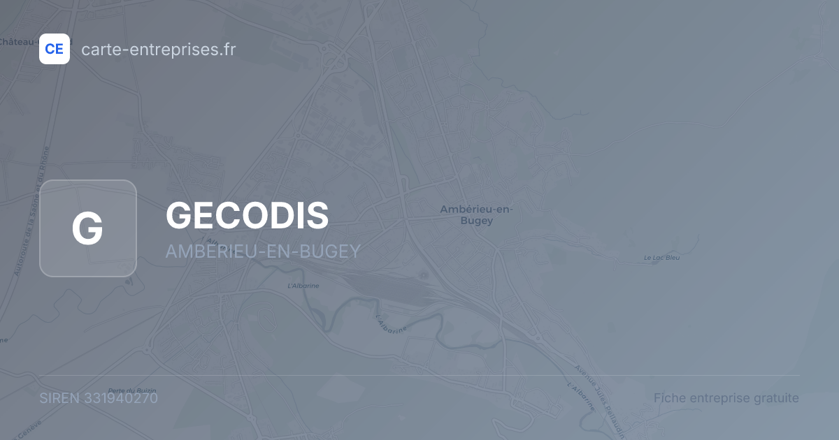 GECODIS — 331940270 — fiche entreprise
