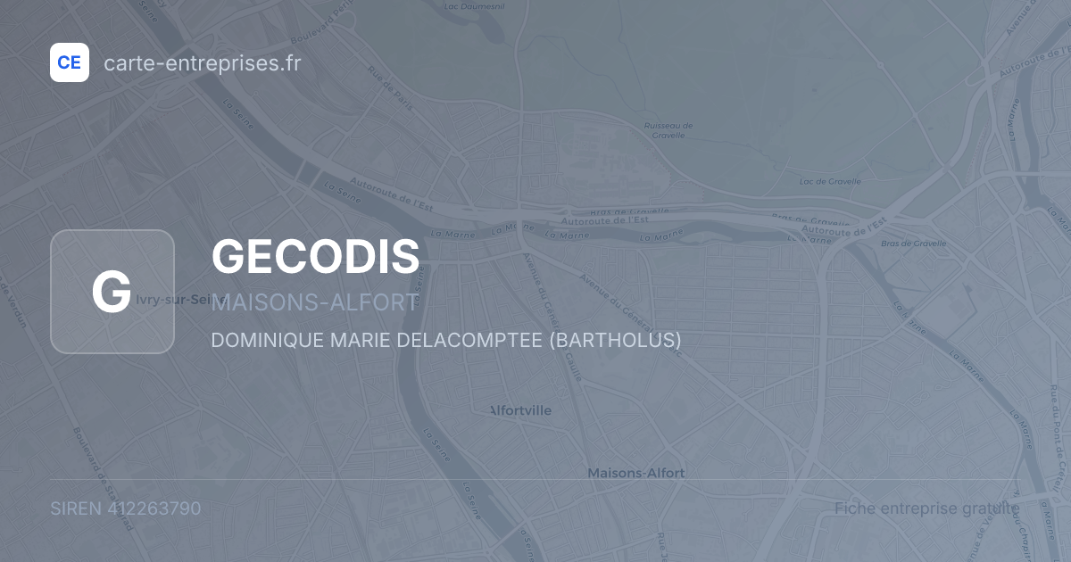 GECODIS — 412263790 — fiche entreprise