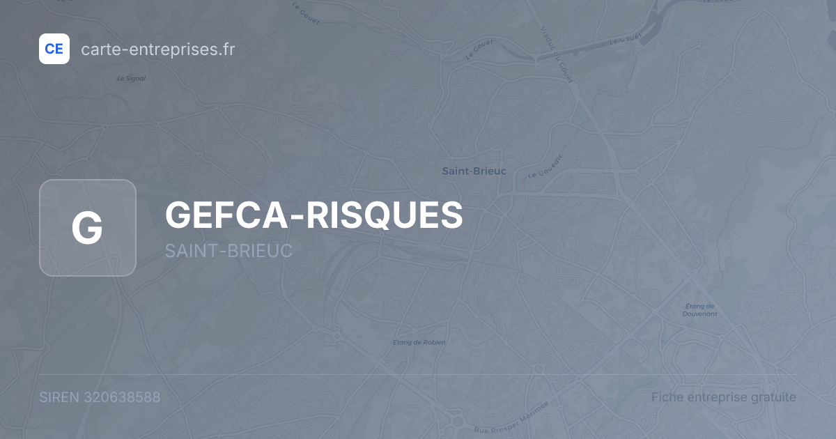 GEFCA-RISQUES — 320638588 — fiche entreprise