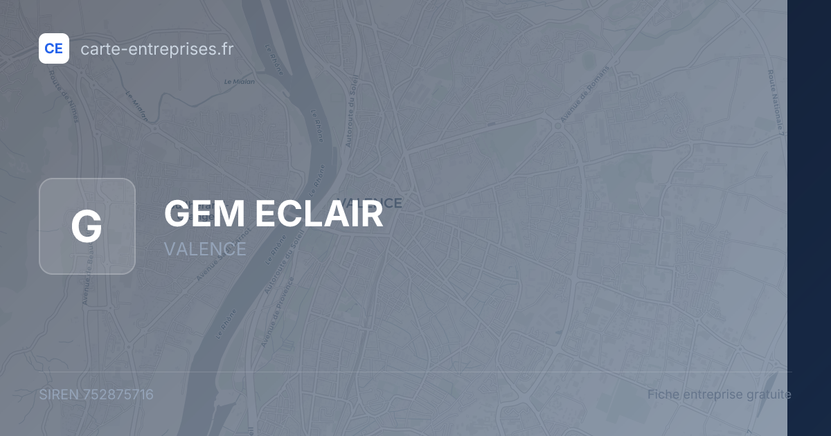 GEM ECLAIR — 752875716 — fiche entreprise